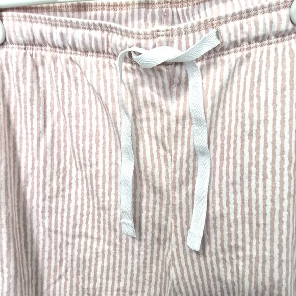 Felina Womens Pajama Shorts Sleep Lounge Drawstring Size Large Pink White - Picture 4 of 5